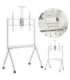 Maclean TV stand / cart, camera shelf, on casters, 55-100", max load 120kg/10kg shelf, max. VESA 900x600, white, MC-114