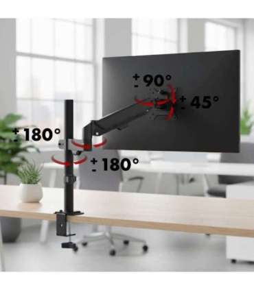 Maclean monitor mount, gas spring, 17"-32", 2-10kg, black, MC-135