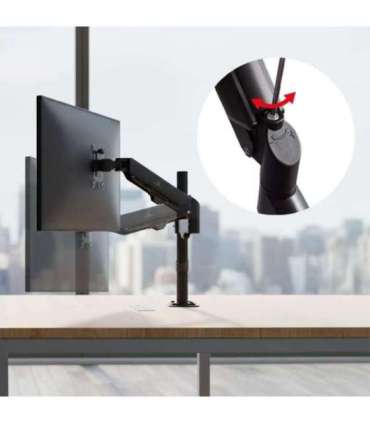 Maclean monitor mount, gas spring, 17"-32", 2-10kg, black, MC-135