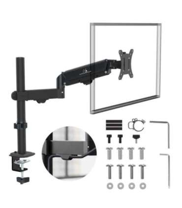 Maclean monitor mount, gas spring, 17"-32", 2-10kg, black, MC-135