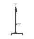 Manhattan TV & Monitor Mount, Trolley Stand, 1 screen, Screen Sizes: 37-65", Black, VESA 200x200 to 600x400mm, Max 40kg,