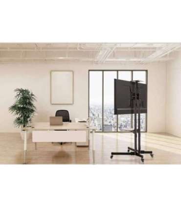 Manhattan TV & Monitor Mount, Trolley Stand, 1 screen, Screen Sizes: 37-65", Black, VESA 200x200 to 600x400mm, Max 40kg,
