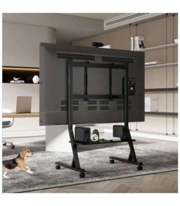 Techly Floor Stand with Shelf for 45-90" LCD/LED/Plasma TV