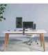 Manhattan TV & Monitor Mount, Desk, Full Motion (Gas Spring), 2 screens, Screen Sizes: 10-27", Black, Clamp or Grommet