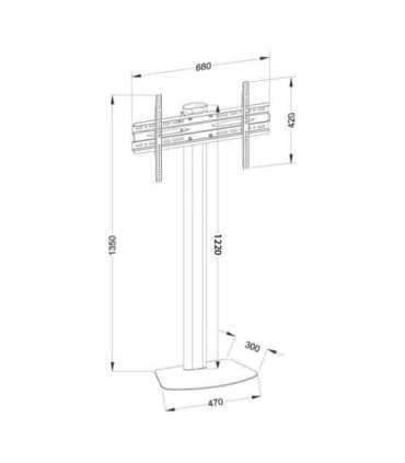 Techly ICA-TR27 TV mount 139.7 cm (55") Black