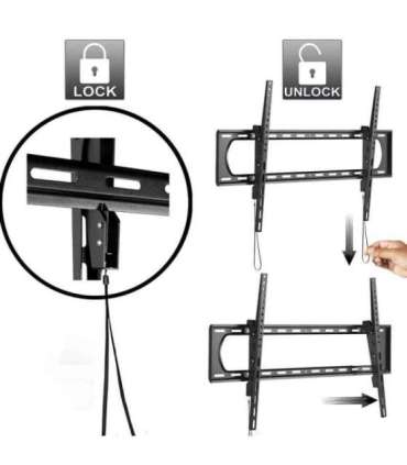 Maclean TV MC-413 Wall Mount Bracket 32"-80" VESA 600x400 45kg Tilting Universal Adjustable Spirit Level Mounting