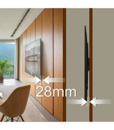 Maclean TV MC-413 Wall Mount Bracket 32"-80" VESA 600x400 45kg Tilting Universal Adjustable Spirit Level Mounting