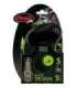 Flexi Automatic leash Black Design S 5 m, green