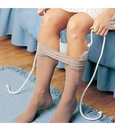 Stockings and tights fitting device