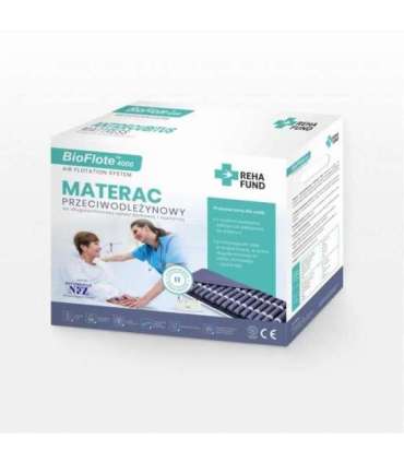 Anti-decubitus mattress pneumatic compartment 17 compartments with CPR safety valve