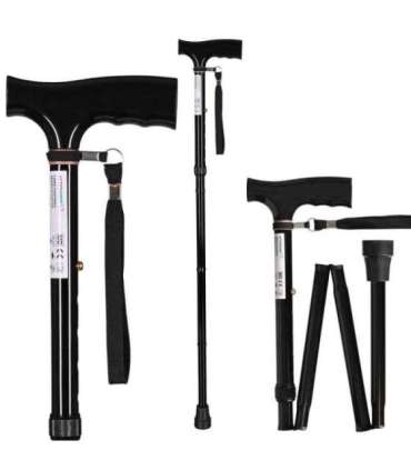 Folding walking stick ACTIONMED black