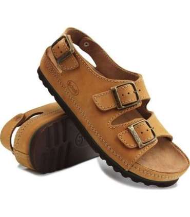 Comfortable Scholl AIR BAG BACK STRAP sandals, brown, size 44