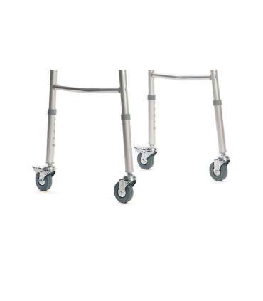 Walking frame rehabilitation with 4 wheels