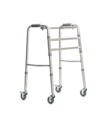 Walking frame rehabilitation with 4 wheels