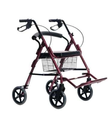 Four-wheel walker with seat function