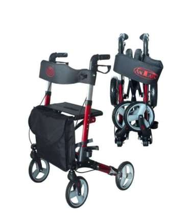 Aluminium four-wheel walker AT51006