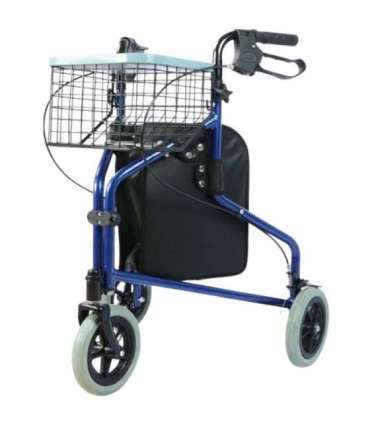 Practical tricycle walker with basket and bag