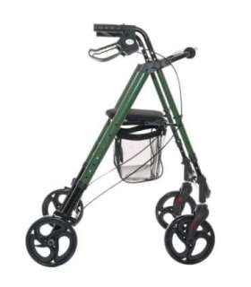 Rehabilitation support with seat and bag for seniors Green