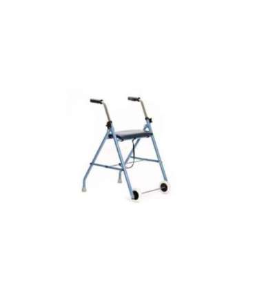 Two-wheel rehabilitation support - walker Blue black