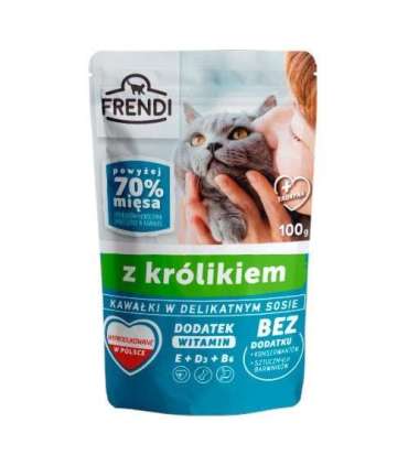 FRENDI Pieces in sauce with rabbit - wet cat food - 100 g