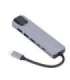 Gembird A-CM-COMBO5-06 USB Type-C 6-in-1 multi-port adapter (AF and Type-C Hub + HDMI + PD+LAN)