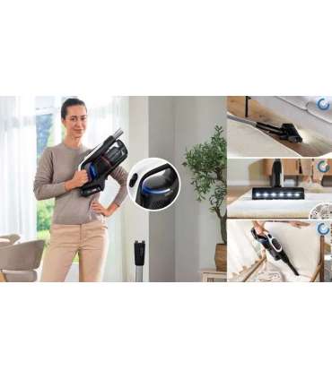 Bosch BCS931WBA stick vacuum/electric broom Battery Dry HEPA Bagless 0.4 L White 3 Ah