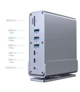 Gembird A-CF-COMBO15-01 USB Type-CF 15-in-1 multi-port adapter (USB hub AF-ports v.2x2 + v.3x3, Type-CF + HDMIx2 +