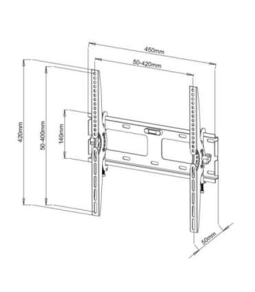 TECHLY UCHWYT ŚCIENNY TV LED/LCD 23-55” 50KG SLIM