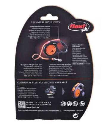 FLEXI New Neon S - retractable leash - 5 m