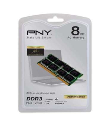PNY 8GB DDR3 1600MHz memory module 1 x 8 GB