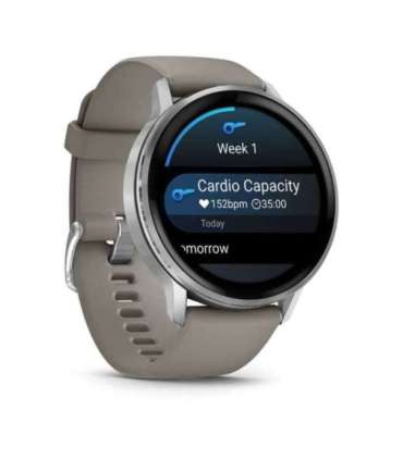 Garmin Venu 4 3.56 cm (1.4") AMOLED 45 mm Digital 454 x 454 pixels Touchscreen Silver Wi-Fi GPS (satellite)