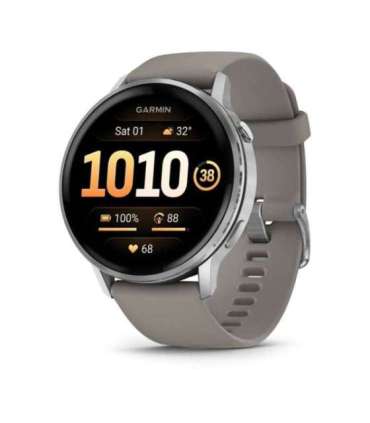 Garmin Venu 4 3.56 cm (1.4") AMOLED 45 mm Digital 454 x 454 pixels Touchscreen Silver Wi-Fi GPS (satellite)
