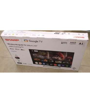 SALE OUT. Sharp 43HR7265E 43 Smart TV Google TV Black DAMAGED PACKAGING