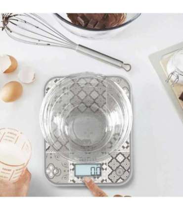 TEFAL Electronic Kitchen Scale Optiss BC50D6V0 Graduation 0.5/1 g Display type LCD Mozaic Decor
