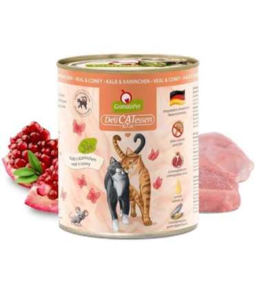 GRANATAPET DeliCATessen Veal and coney - wet cat food - 800g