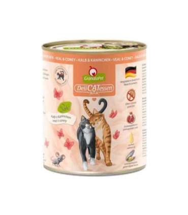 GRANATAPET DeliCATessen Veal and coney - wet cat food - 800g
