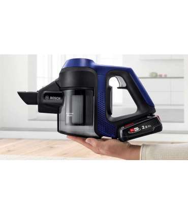 Bosch Serie 6 BBS611MAT stick vacuum/electric broom 2-in-1 stick vacuum Battery Dry Bagless 0.3 L Blue 2.5 Ah