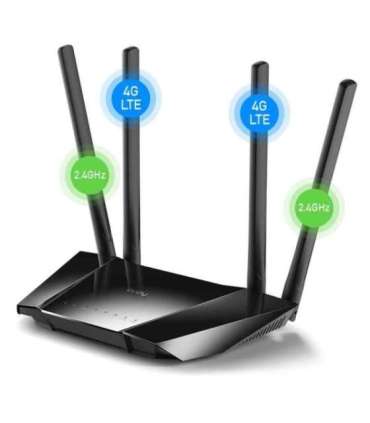 Wireless router CUDY LT400 EU Wi-Fi 300 Mbps 2.4 GHz 4G LTE SIM Black