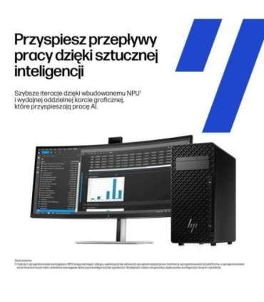 HP Z2 Tower G1i Workstation Ultra 7 265 vPro 16GB DDR5 5600 SSD512 RTX A400_4GB DVD-RW 500W W11Pro 3Y OnSite