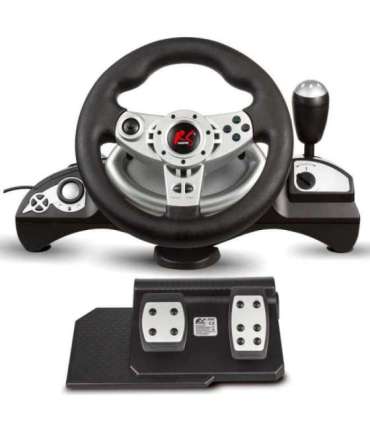 NanoRS RS700 Gaming Controller Black, Silver USB Steering wheel Analogue / Digital Android, PC, PlayStation 4,