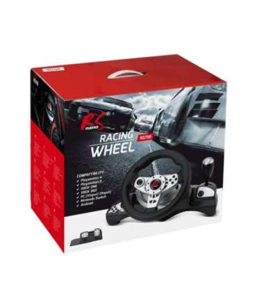 NanoRS RS700 Gaming Controller Black, Silver USB Steering wheel Analogue / Digital Android, PC, PlayStation 4,