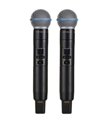 Shure SLXD24DE/B58-G59 - dual digital wireless system with two transmitters/handheld microphones