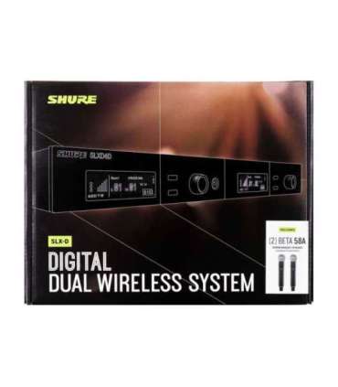 Shure SLXD24DE/B58-G59 - dual digital wireless system with two transmitters/handheld microphones