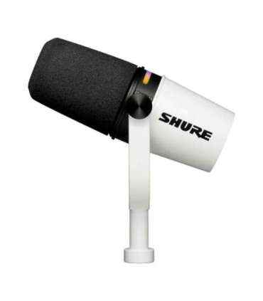 Shure MV7+-W - lectern/vocal microphone with XLR/USB-C connector, white