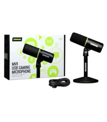 Shure MV6 - USB-C cardioid dynamic microphone for gamers and streamers