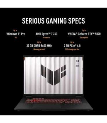 ASUS TUF Gaming A18 FA808UM-S9058 AMD Ryzen™ 7 260 Laptop 45.7 cm (18") 2.5K 16 GB DDR5-SDRAM 512 GB SSD NVIDIA