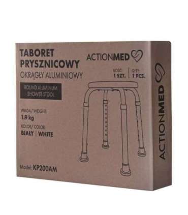 Round aluminium shower stool