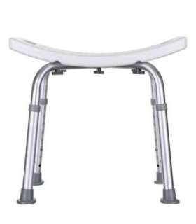 Rectangular shower stool with height adjustment