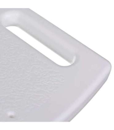 Rectangular shower stool with height adjustment