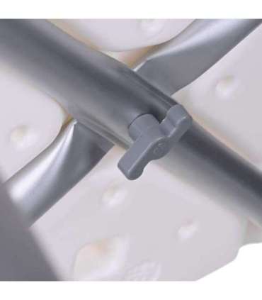 Rectangular shower stool with height adjustment